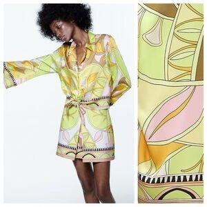 ZARA 💛🤍🩷Resort Wear Skort & Top Set